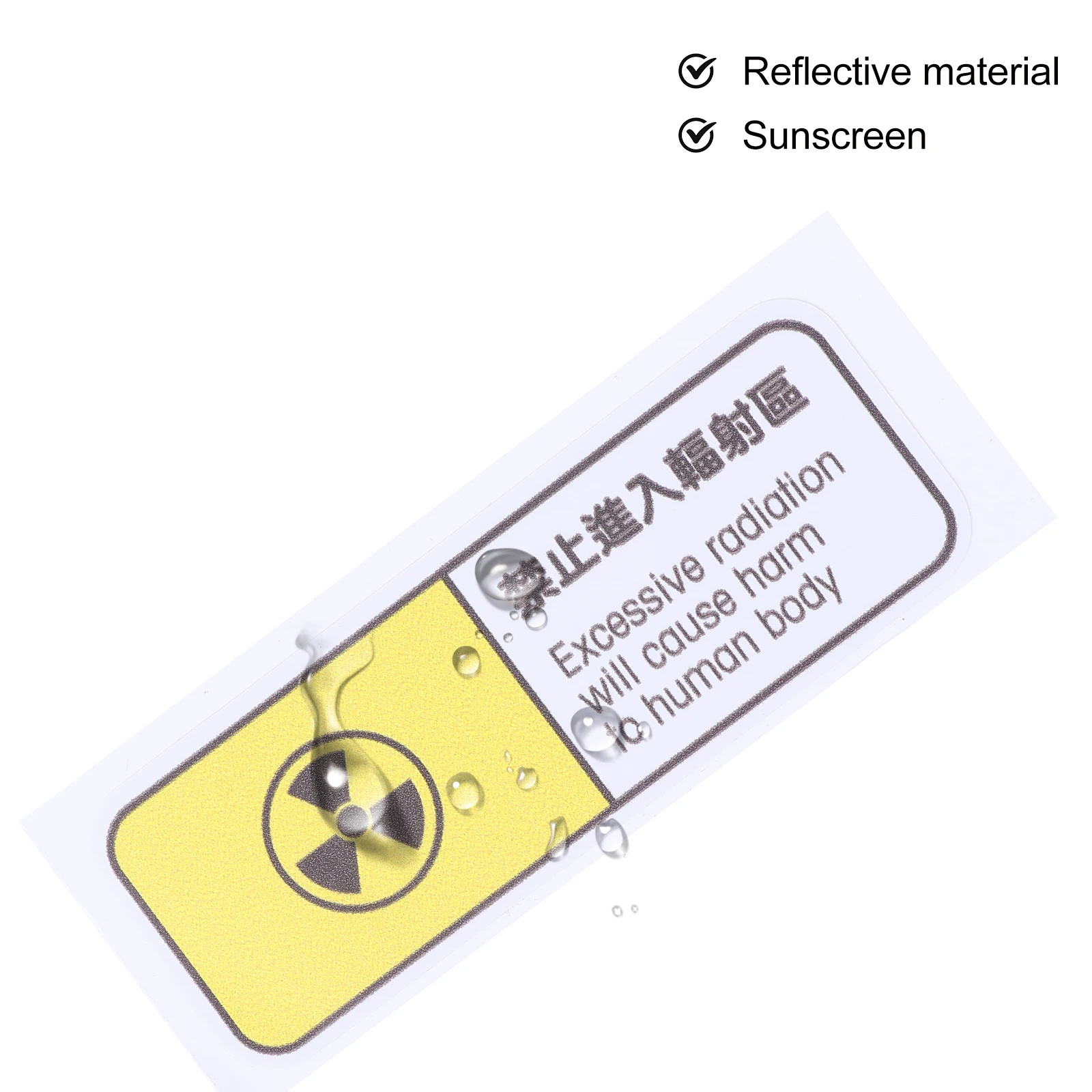 

Radiation Symbol Car Decals Sticker Paper Applique Automobile Travel Long Lasting Quality Practical Vehicle Body Paster