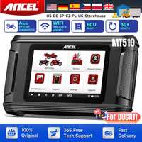 ANCEL MT510 for Ducati Motorcycle Diagnostic Tool Motorbike OBD2 Scanner Full System Oil Light Reset  ABS Bleed ECU TPS Reset