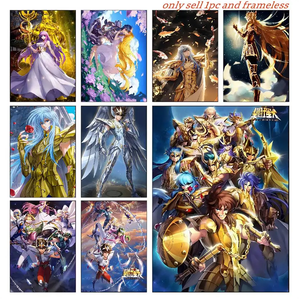 Saint Seiya Poster High-definition art sticker Self adhesive waterproof home decoration