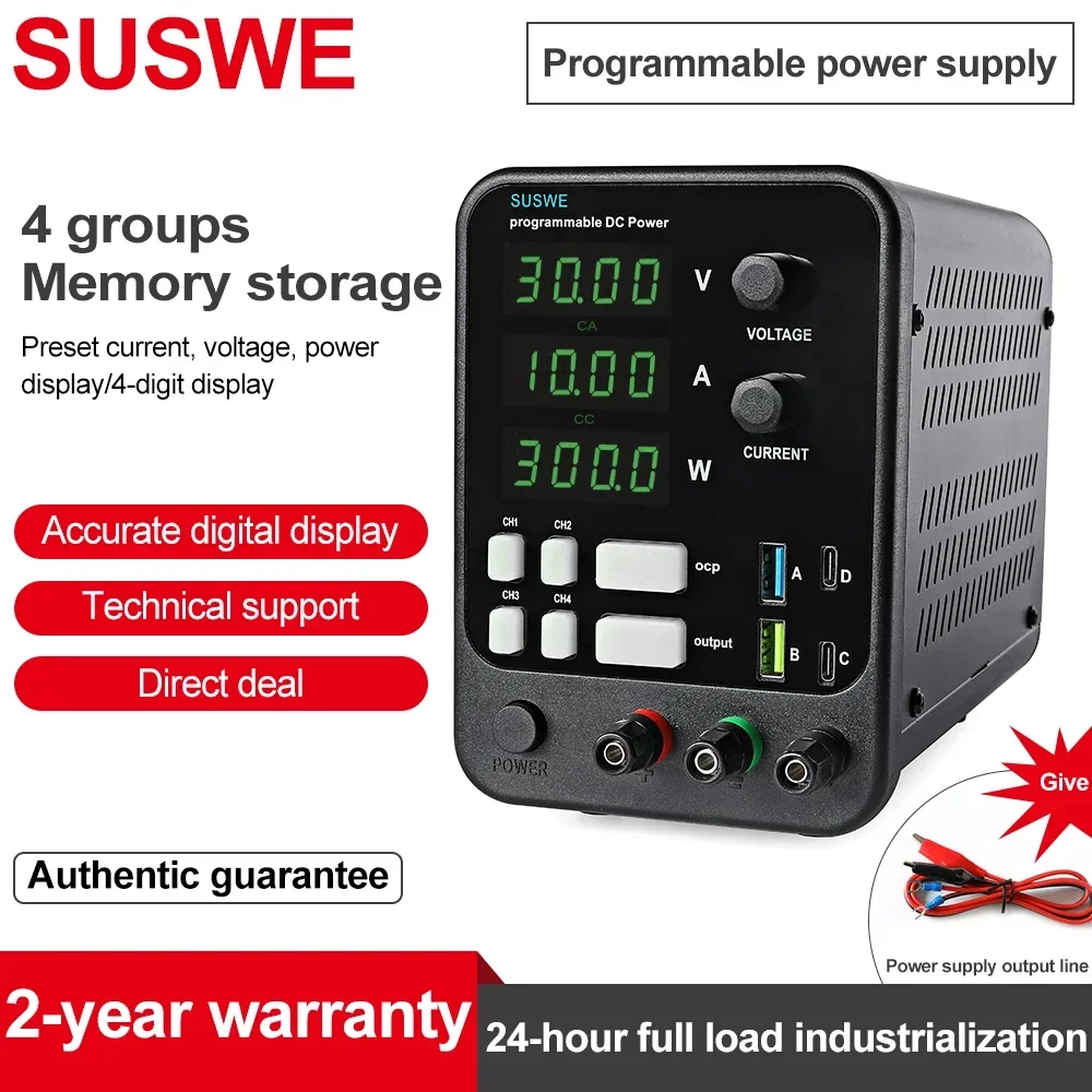 300W 360W  DC Regulated Lab Power Supply Adjustable 30V 10A Laboratory 60V 5A 120V 3A Voltage Regulator Stabilizer Bench Source