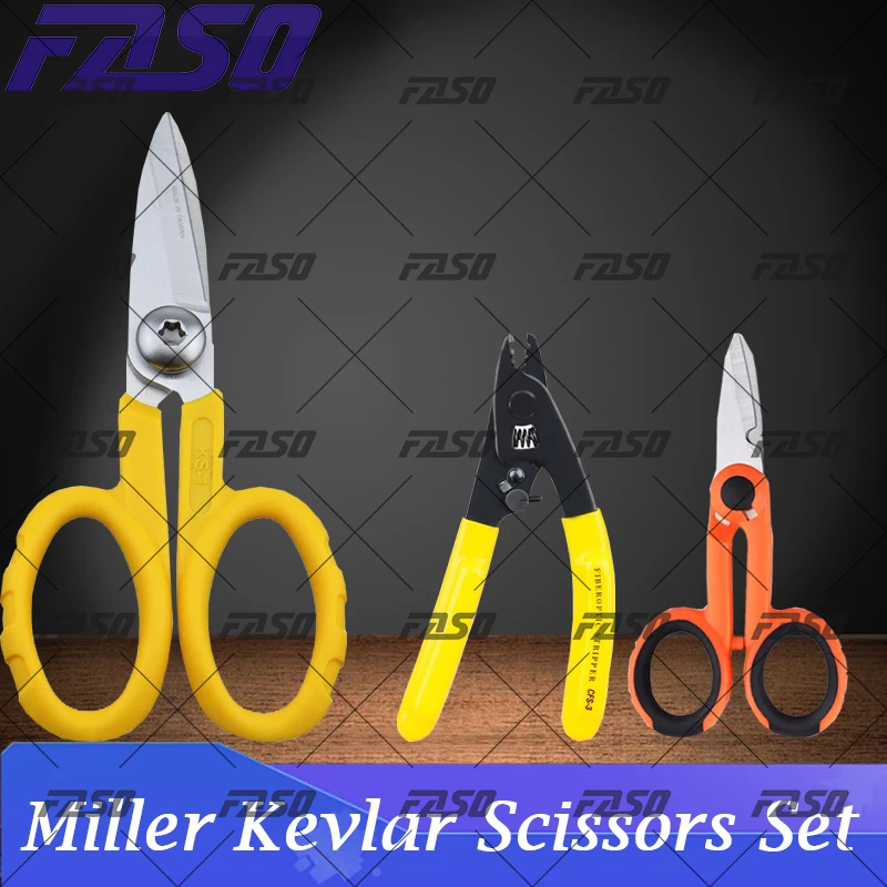 

FASO Free Shipping Ftth CFS-3 Optical Fiber Cleaver Tool Kit With Wire Stripper And Miller Clamp ks-1 miller scissors