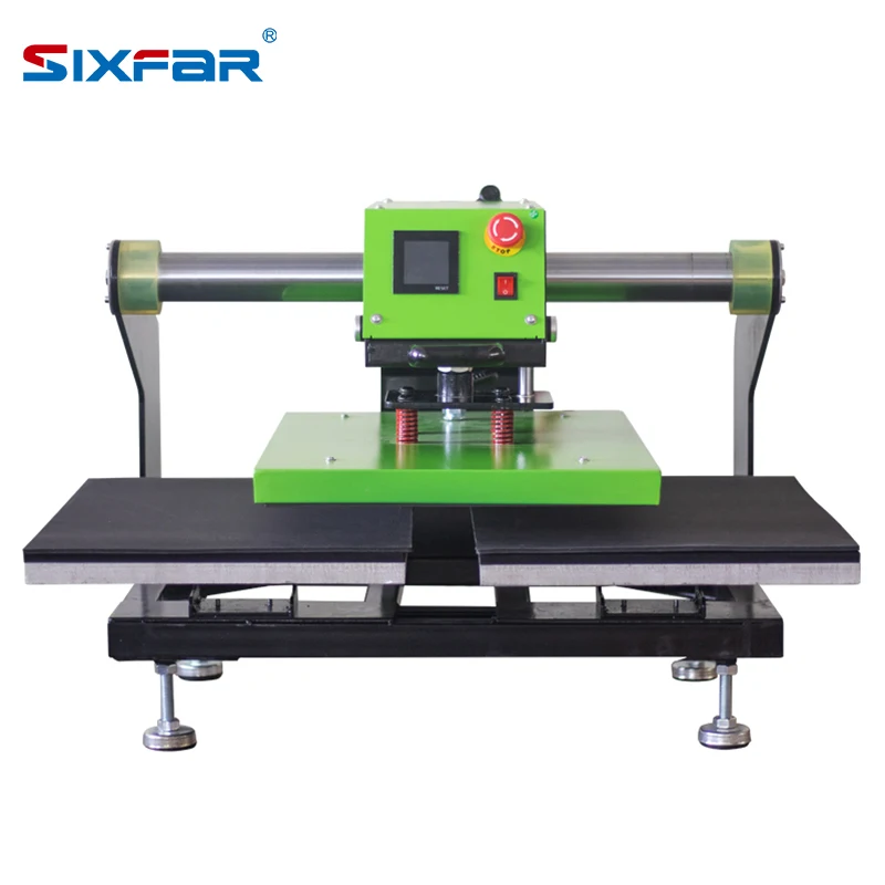 عالية الجودة تي شيرت الطباعة آلة التسامي 16x20 40x50 سنتيمتر شبه التلقائي محطة مزدوجة آلة الصحافة الحرارة الهوائية