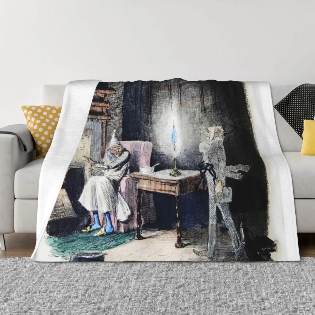 

Scrooge and Marley Throw Blanket Custom For Decorative Sofa Flannel decorative Blankets