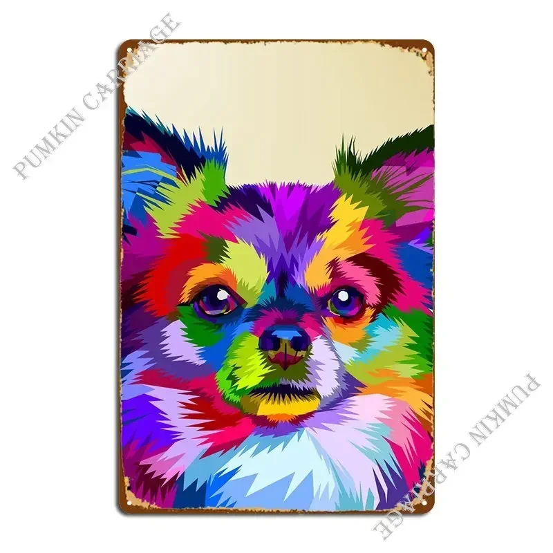 Colorful Chihuahua Metal Signs Party Garage Garage Club Tin Sign Poster