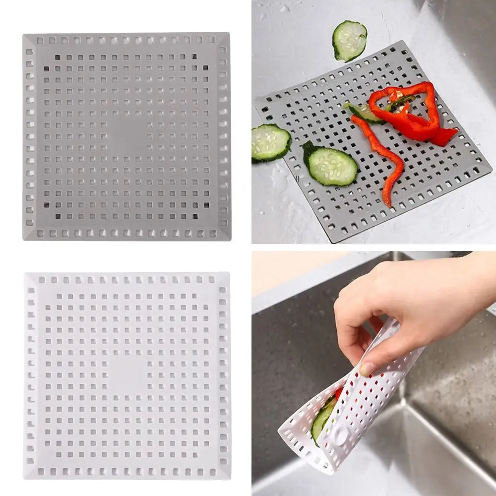 Useful NEW Sink Strainer Anti-blocking Floor Drain Mesh Trap Hair Clean Up Shower Drain Pad Kitchen Bathroom Accessories