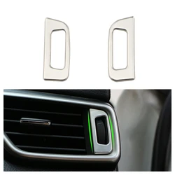 For Nissan Qashqai J11 Dualis 2 2015-2021 X-trail T32 2014-2019 Air Vent Oulet Adjust Buttons Cover Stainless Steel Sticker 2pcs