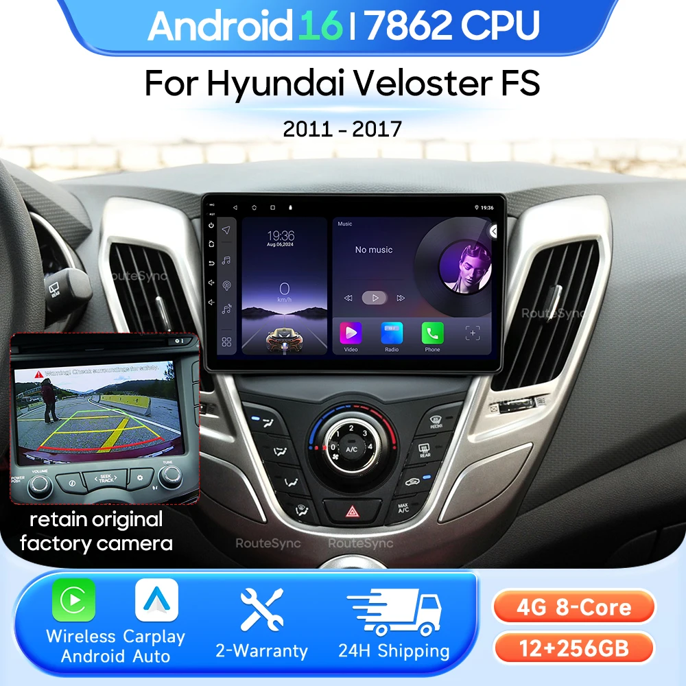 Car Multimedia Player For Hyundai Veloster FS 2011 - 2017 Android 16 Radio Carplay Auto 2din GPS Navigation Stereo Video WIFI 4G