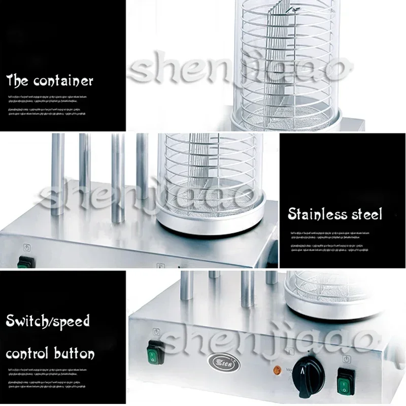 Nuovissima macchina per salsicce alla griglia/macchina per hotdog per l'isolamento e l'esposizione alla griglia