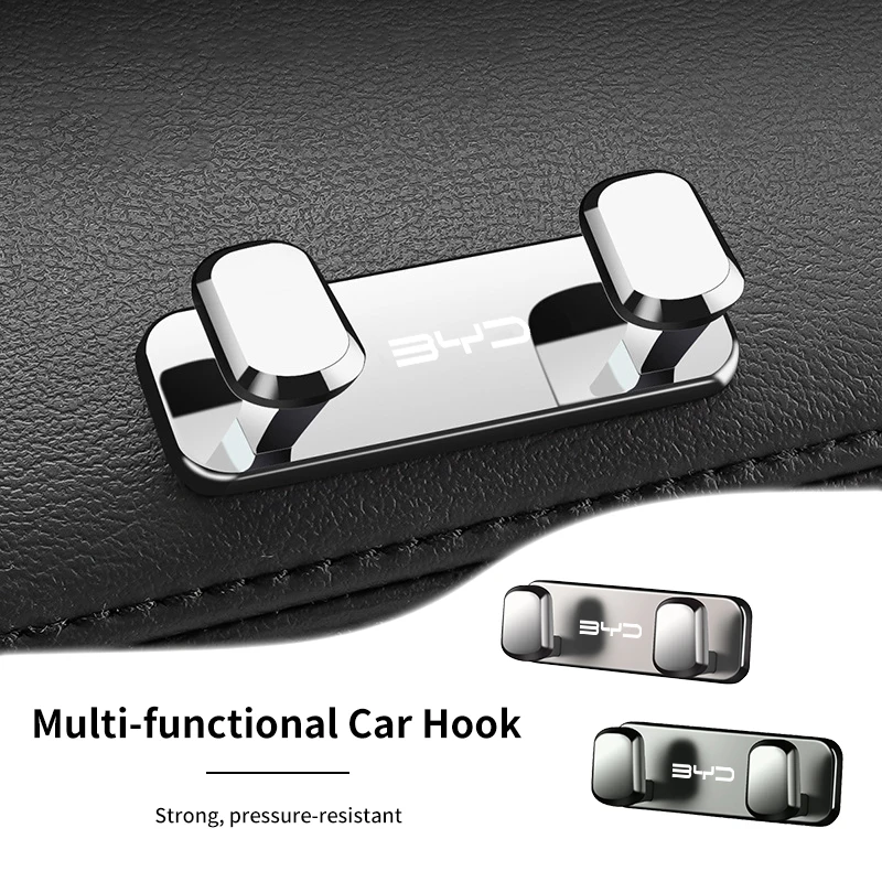 

Car Hooks Sticker Decoration Automotive Metal Hanger For BYD M6 G3 G5 T3 13 F3 F0 S6 S7 E5 Tang Song Qing Yuan Max