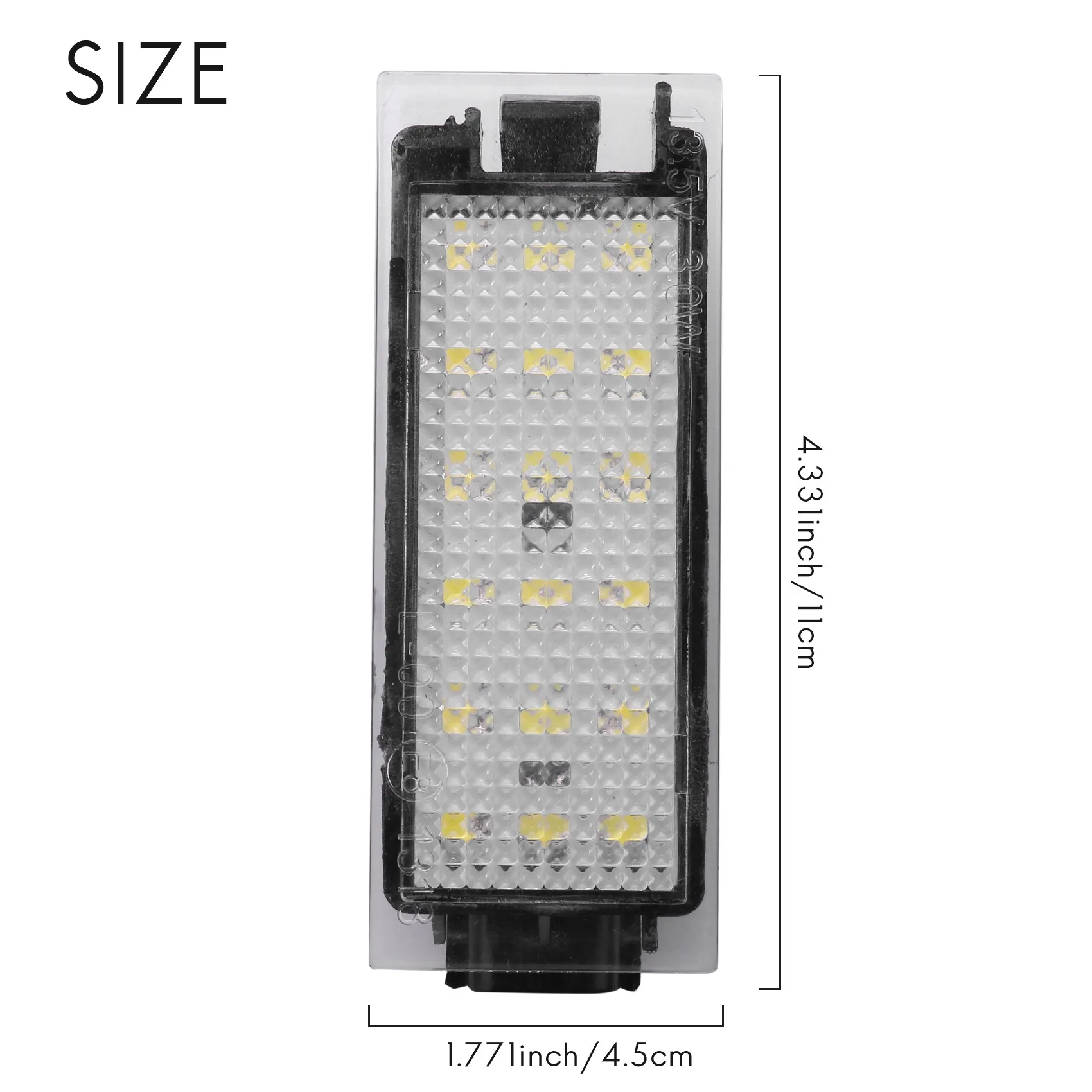 A13Z-2Pcs Car LED Number License Plate Light For Renault Megane 2 Clio Laguna 2 Megane 3 Twingo Master Vel Satis