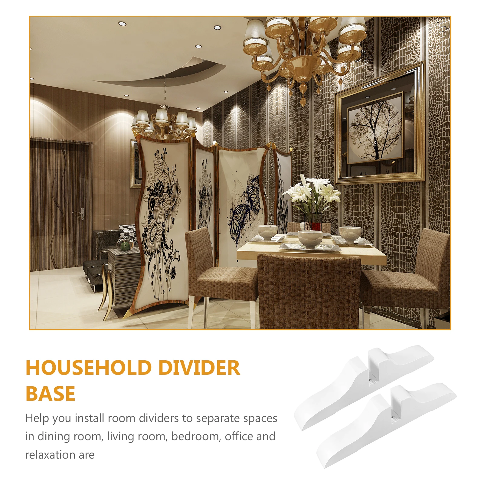 

2 Pcs Screen Base Partition Feet Divider Room Stand Support Brackets Panel Plate