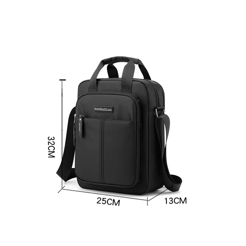 AOTIAN Vertical Men\'s Casual Shoulder Bag Waterproof Oxford Cloth Business Crossbody Handbag Simple and Fashionable Sling Bag