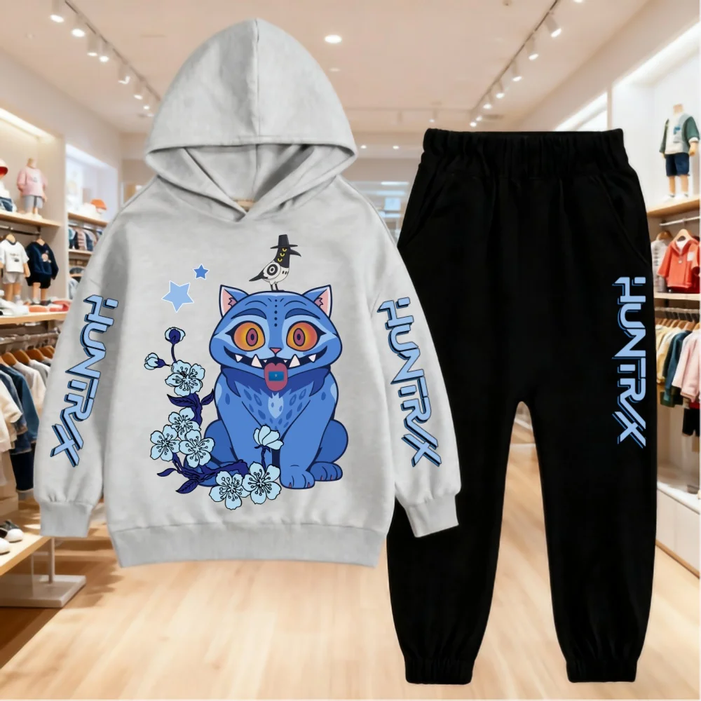 

Kpop Demon Hunter Children's Clothing Suit Baby Hoodie Pullover Sweatshirt Girl Anime Suit Fashion Children's Clothing Top 2pcs