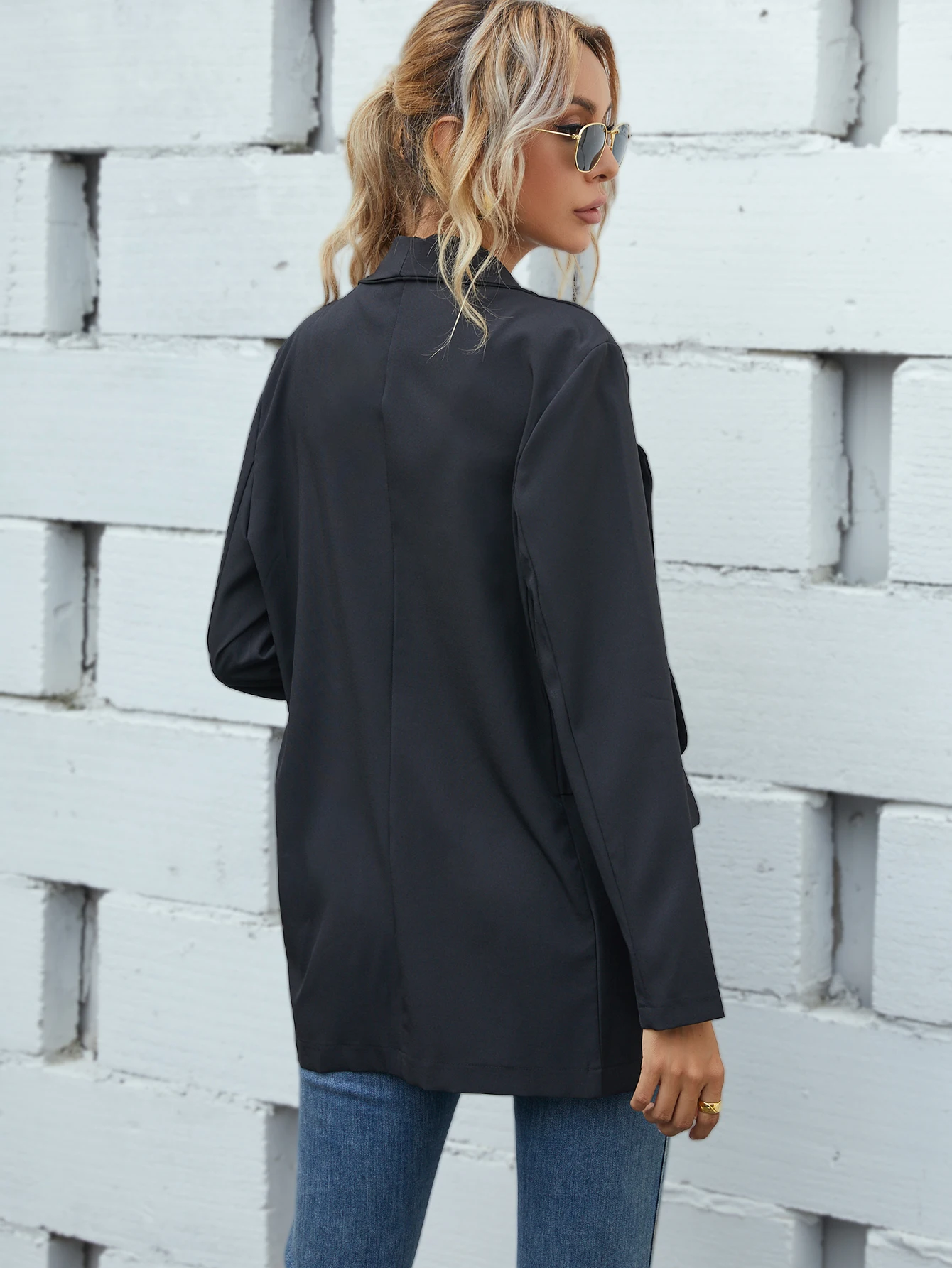 سترة نسائية للخريف والشتاء - طراز بريطاني، بلوزة فضفاضة ومصممة متعددة الاستخدامات