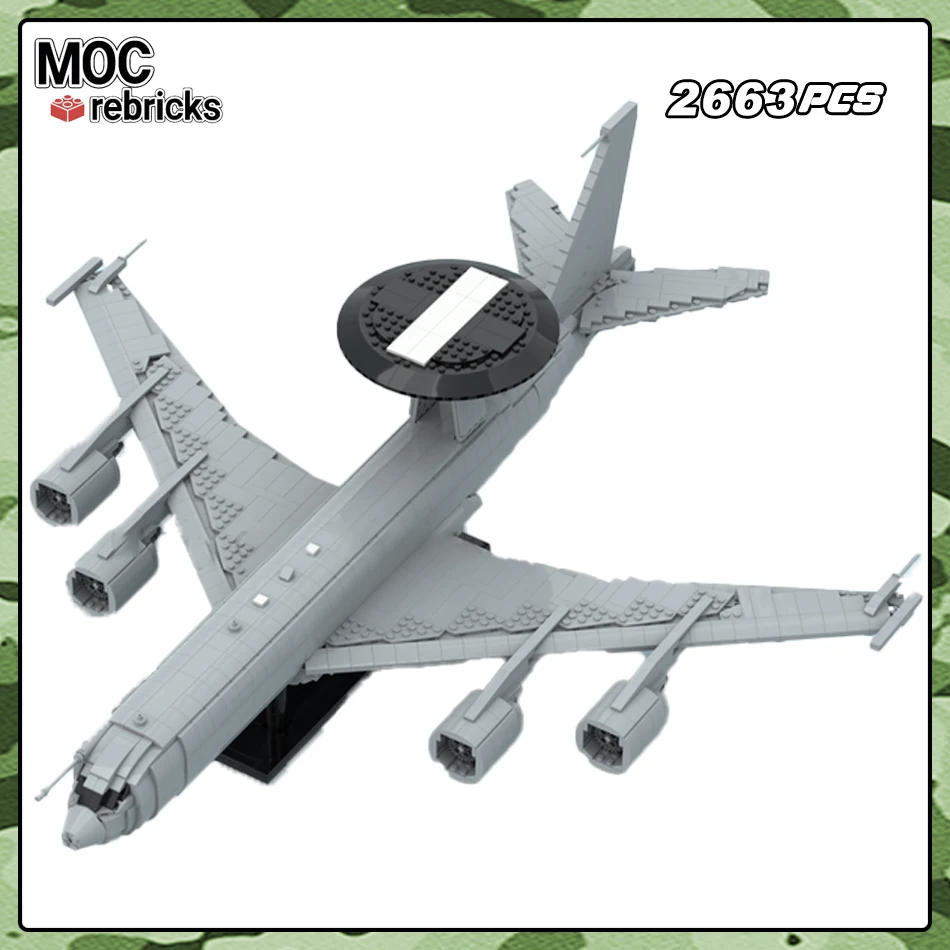 U.S.A Military Weapons Series MOC Building Block BOEING E-3D Flying Weapon Technology Model Bricks Puzzle Children Toy Gift Sets