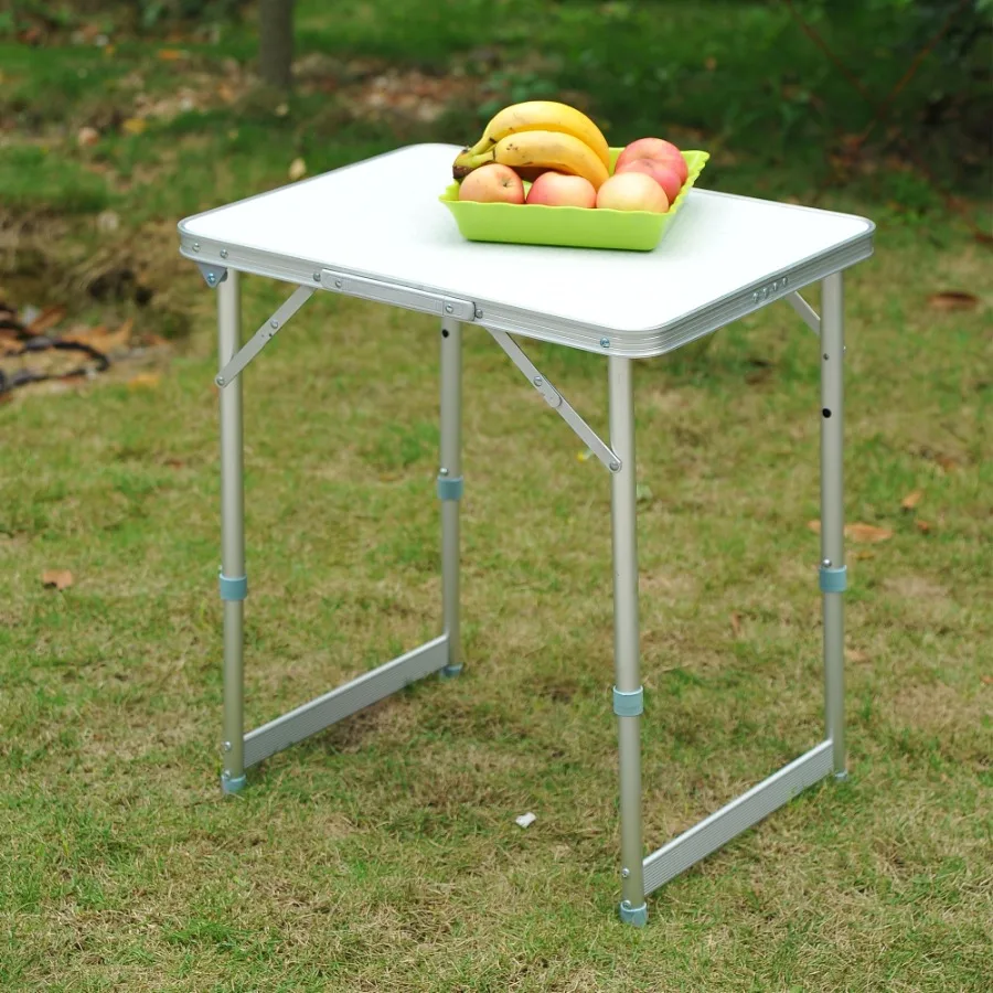 23 Portable Aluminum Camping Table with Faucet Lightweight Easy Clean Adjustable Height Folding Camp Table
