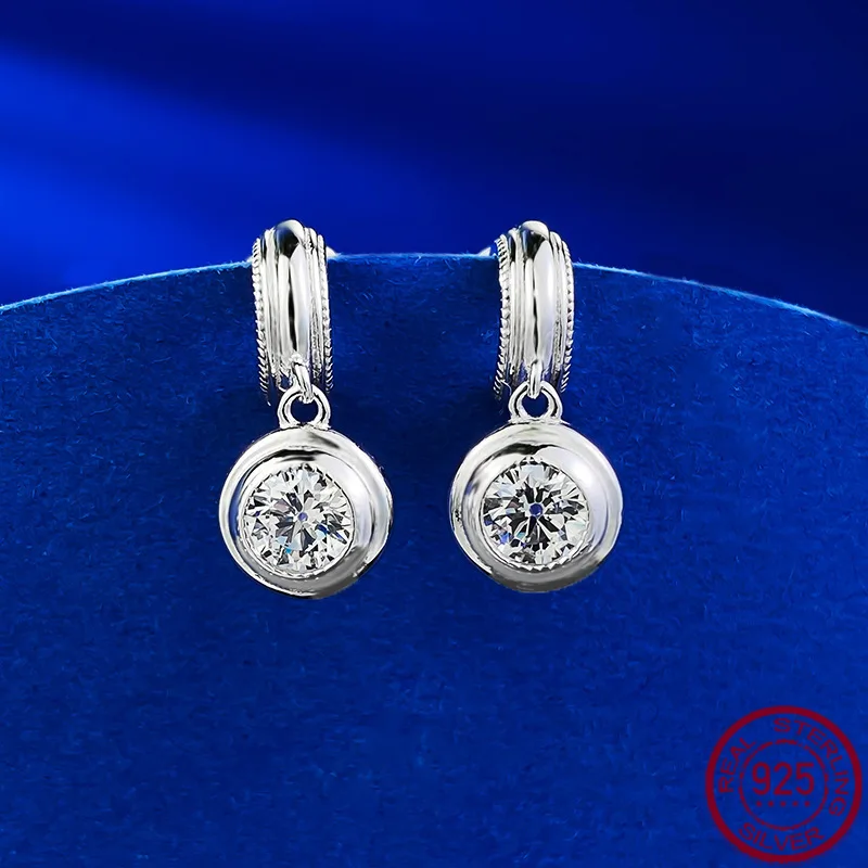 

New s925 silver European and American fashionable personalized bubble earrings Instagram hot selling wedding jewelry