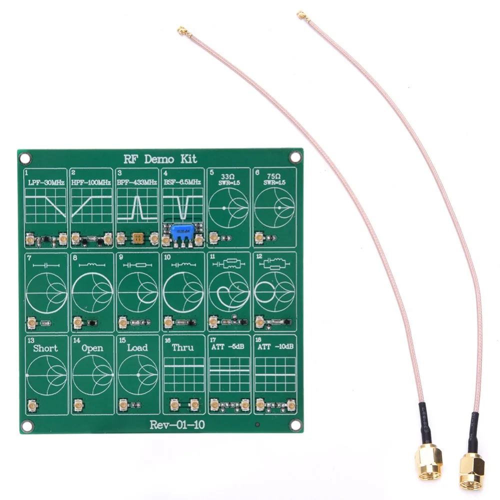 Portable 2 UFL Jumpers Test Board 18 Functional Modules Durable Frequency Test Board Demo Kit Test Module Educational
