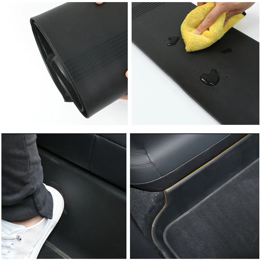 Second row Seat Side Foot Pad For Tesla Model Y Anti Kick Pad Rear Seat Side Protection Mat Cover Interior Accessories