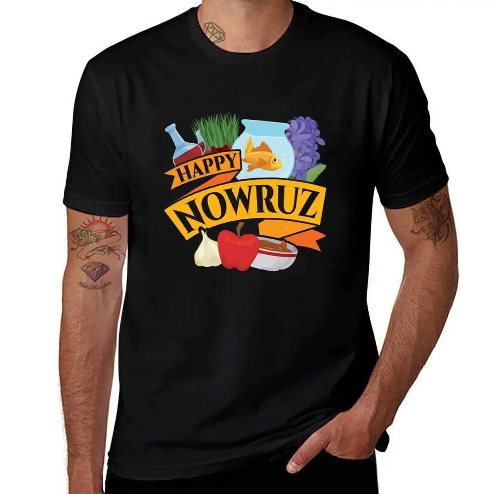 

Happy Nowruz Persian New Year T-Shirt Lightweight Casual Summer T-Shirt