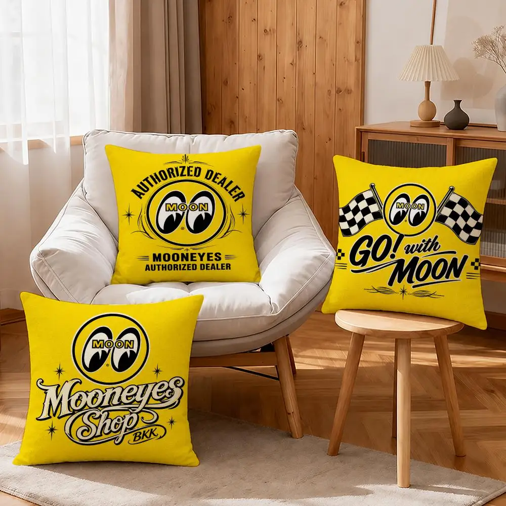 Brand MOONEYES Cushion Cover Linen Anti-Mite Antibacterial Cushion Cover Invisible Zipper Sofa Decor