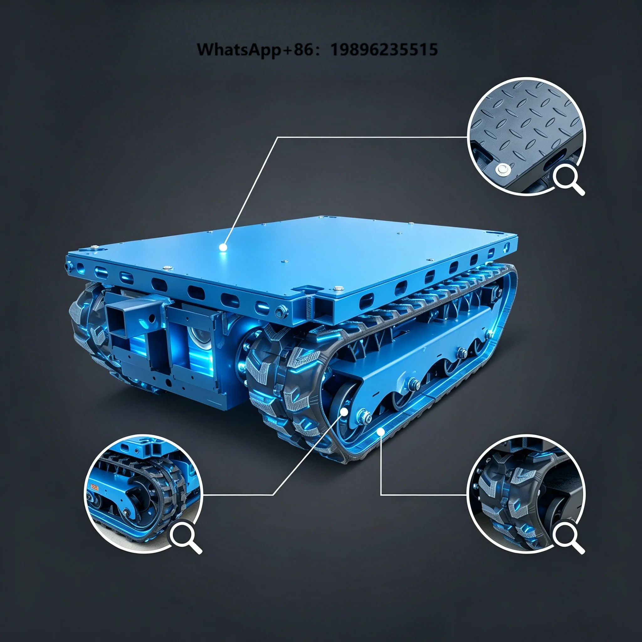 Custom Size Crawler Track Undercarriage Durable Hydraulic Crawler Chassis