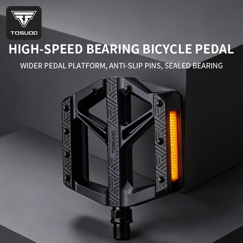 TOSUOD Paar Fahrradpedale aus Aluminiumlegierung, ABS-Material, rutschfeste Fahrradpedale für Mountainbikes, Rennräder, Fahrradzubehör