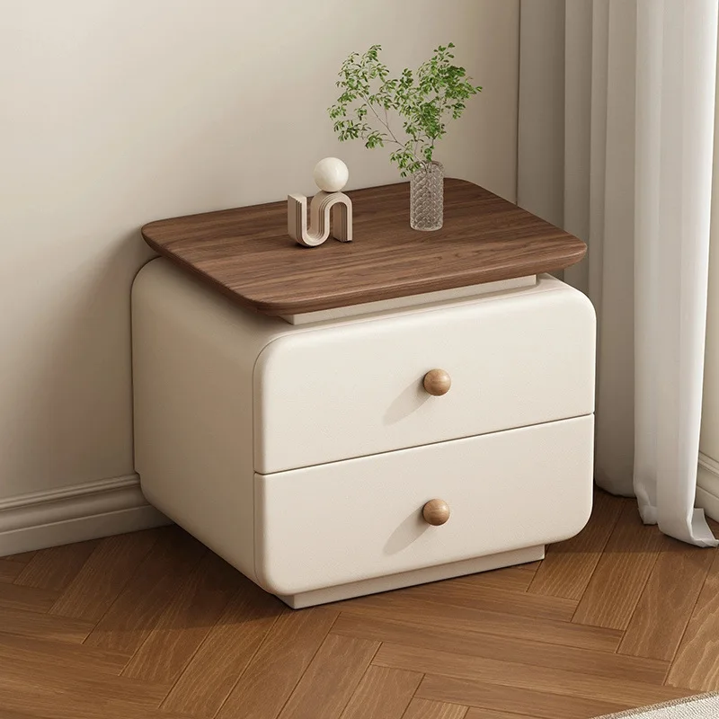 Bedside table Abstract pattern Simple household small cabinet Locker Shelf Cream wind