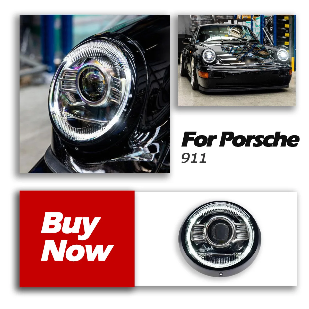 

TYPY New LED Head Lamp Upgrade Modified For Porsche 911 1965-1994 Headlight Dynamic Signal Head Lamp Auto Accessories