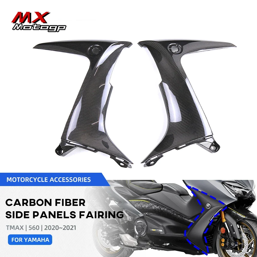 

Carbon Fiber Side Panels Spoiler Cover Cowl For YAMAHA TMAX560 TMAX 560 2020-2022 T-MAX 530 17-19 Motorcycle Parts Fairing Kits