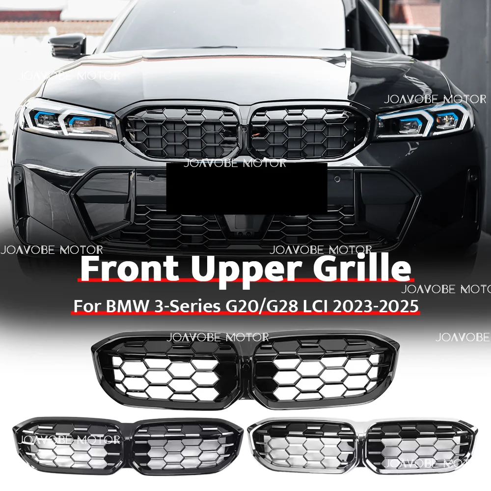 

Chrome Black Chrome Silver Glossy Black Diamond Style Front Bumper Grille For BMW 3 Series G20 G28 LCI 2023-2025