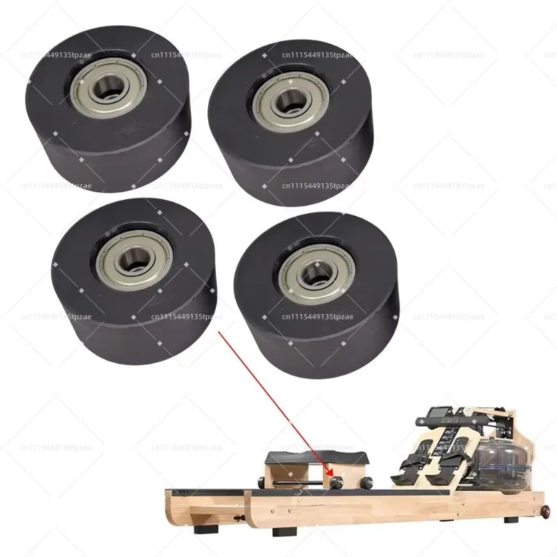 Water Rower Seat Cushion Moving Wheels 4Pcs, High Load Bearing Roller, Rowing Machine Replacement Parts