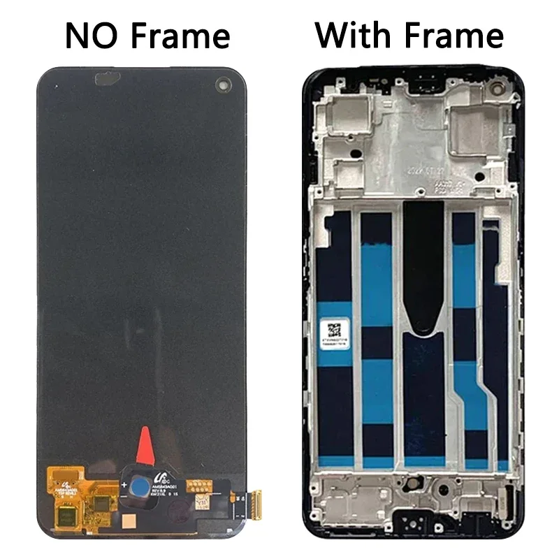 Super AMOLED For OnePlus Nord CE 2 5G LCD IV2201 Display Touch Screen Digitizer Panel Assembly  For 1+Nord CE2 5G Display