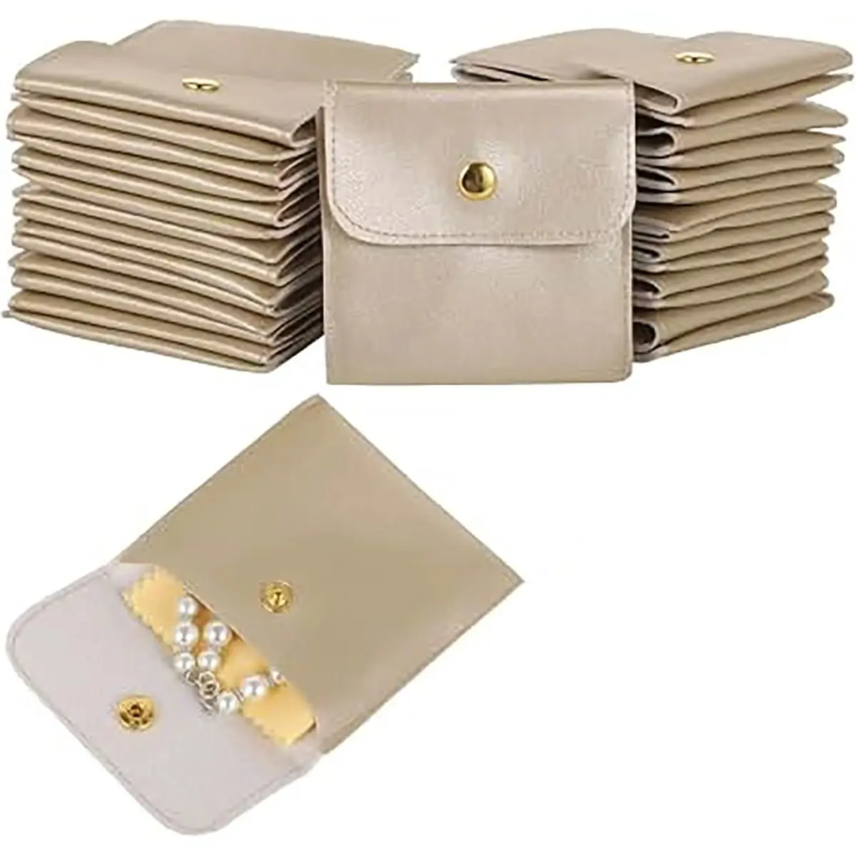 8/4/1pc  PU material jewelry bag for rings, earrings, bracelets, and necklaces, perfect for storing gifts