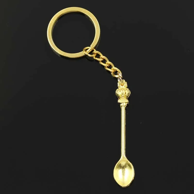 

Alice Crown Mini Jewelry Classic Alice Tea Spoon Pendant Retro Crown Spoon Keychain