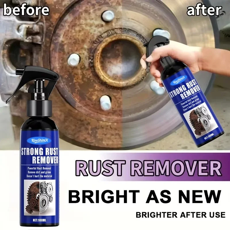 Car Rust Remover Auto Exhaust Pipe Rust Derusting Spray Quickly Car Wheel Hub Care Clean Metal Iron Prowder Stain Removal