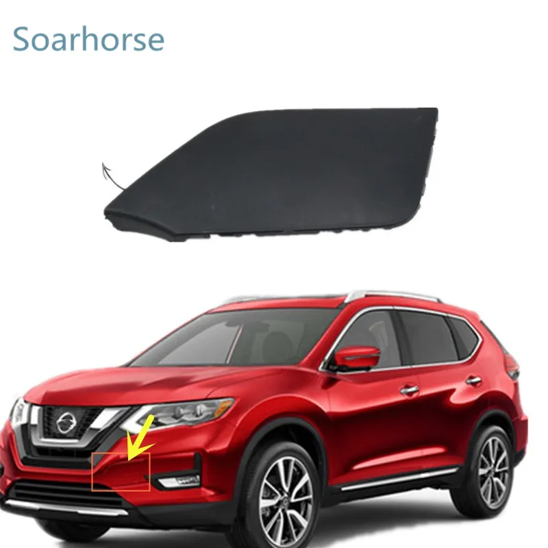 

Soarhorse Front Bumper Tow Hook Eye Cover trailer Cap For Nissan X-Trail XTrail Rogue 2017 2018 2019