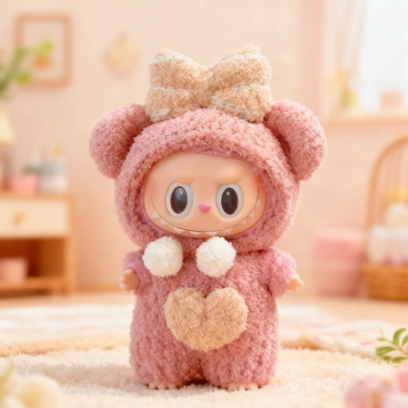 Only Clothes for 17cm V1 V2 V3 Labubu Spider-Man Tigger Mickey Lotso Stitch Cotton Doll Cartoon Accessories Toy Birthday Gifts