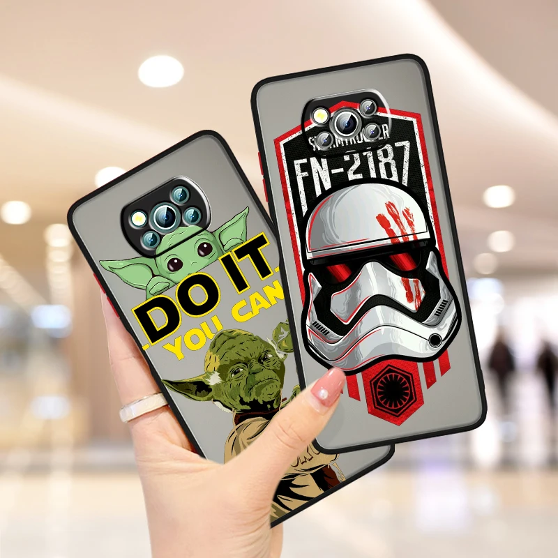 Star Wars Robot Heroes Frosted Translucent For Xiaomi Mi Poco X5 X4 X3 M6 M5S M5 M4 M3 F5 F4 F3 GT Pro 5G Back Phone Case