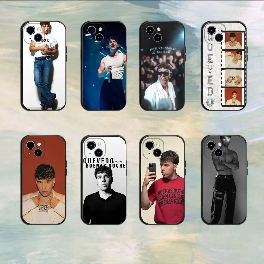 

Rapper Q-Quevedo iPhone Case For 17 16 15 14 13 12 11 Mini XS XR X 6S 6 Pro Max Plus Black Soft Cover