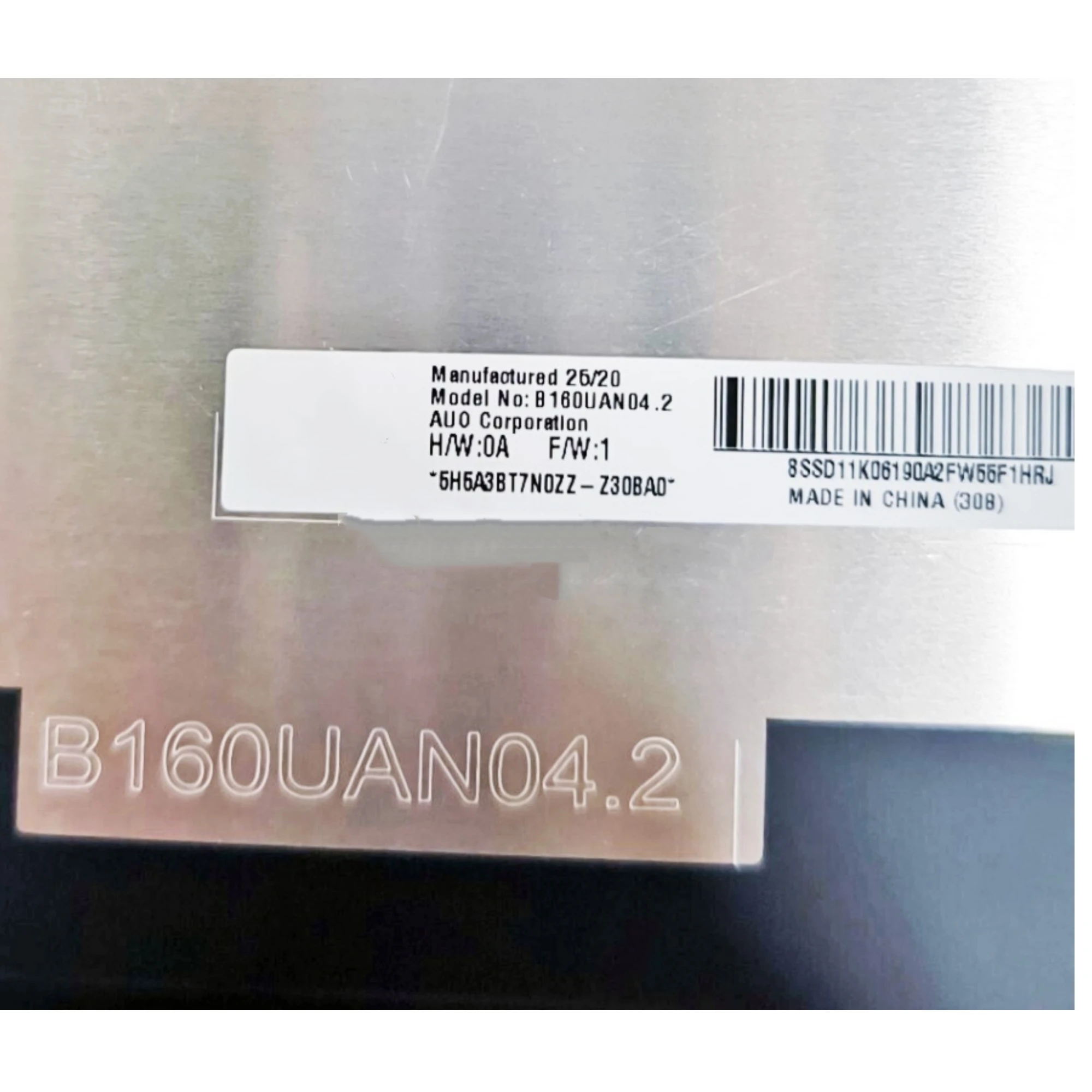 B160UAN04.2 0A 16 inch Slim LED Matrix LCD 1920x1200 WUXGA 16:10 IPS 60HZ 30 Pins Laptop Screen