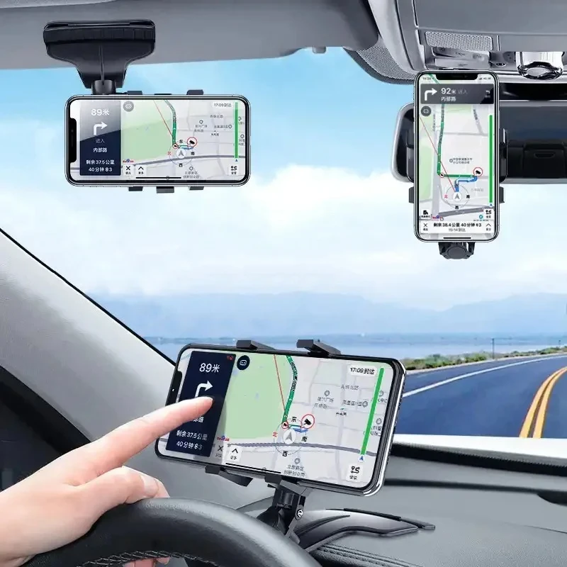 Universal Dashboard Car Phone Holder with Parking Number Plate 360 Degree Rotatable Auto Mobile Phone Clip Bracket for Iphone - view 2