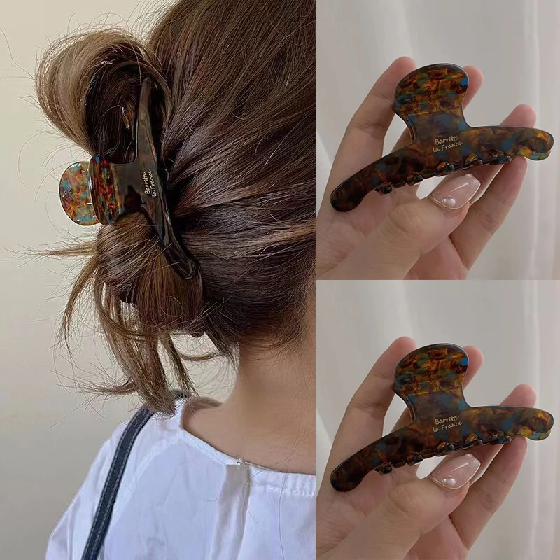 New Elegant High Grade Acetate Hair Claw For Women Vintag Temperament Hair Decorate Hair Clip Fashion Hair Accessories