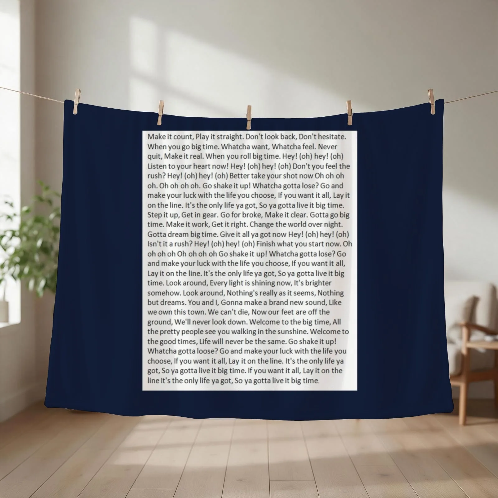 Lyrics to Big Time Rush Throw Blanket Hairys Camping Designers Shaggy Blankets