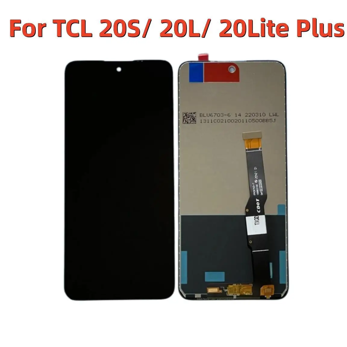 

Original For TCL 20S T773 20L 20 Lite T774H LCD Frame Screen Touch Panel Digitizer For TCL 20L+ T775H 20Lite Plus 30V 5G Display