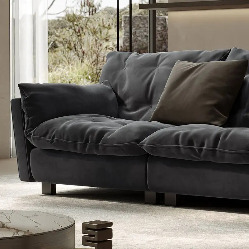 

Sofa, simple living room, small apartment, Italian light luxury, minimalist new style, ultra-wide combination inline fabric sofa