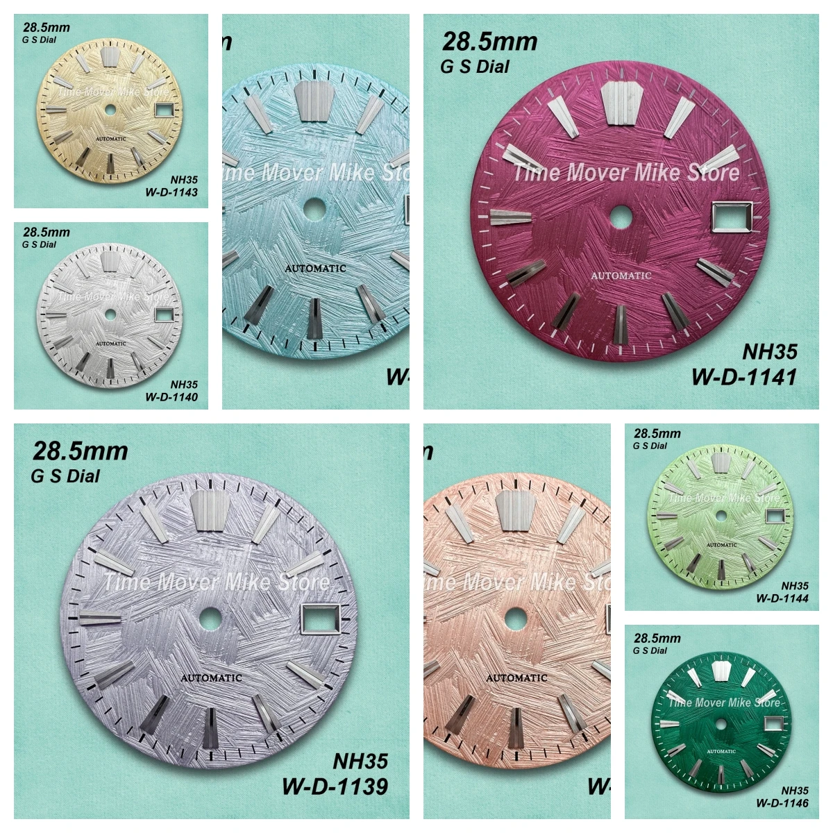 

28.5mm G S Logo Brush Dial For NH35/NH36/4R/7S Movement No Luminous High Quality Watch Modification Accessories