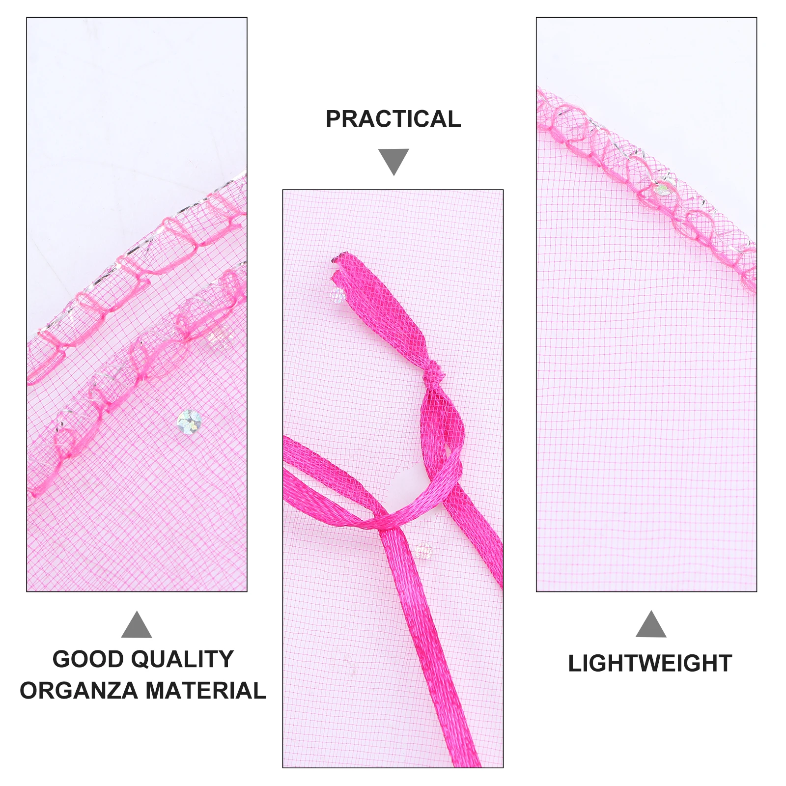 

50 Pcs Large Sequin Disc Yarn Bag Package Bags Bride to Be Party Candy Organza Pouch
