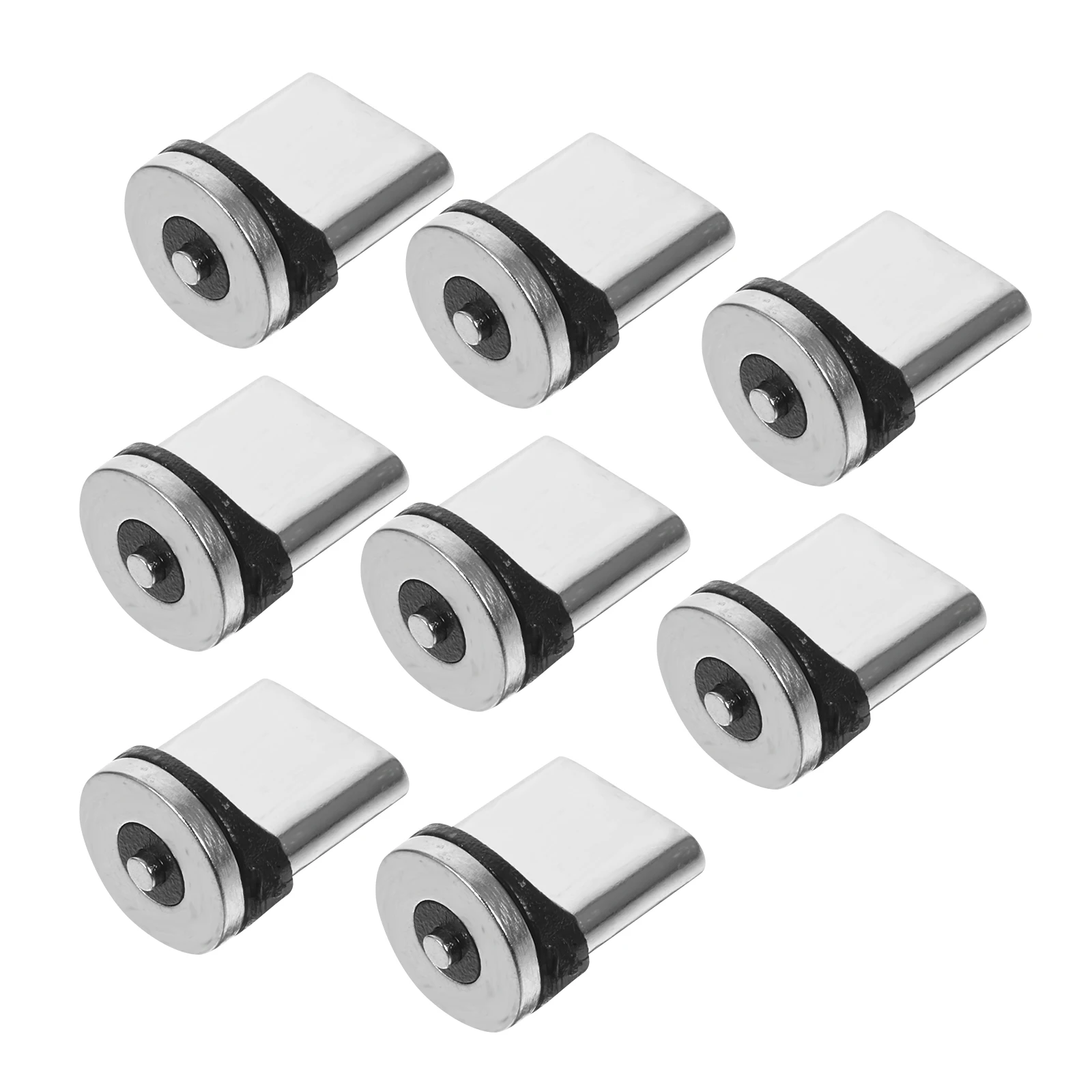 

9pcs Magnetic Charging Cable USB C Fast Charge Type C Connector Silver Aluminum Plug Phone Accessories USB Gadgets