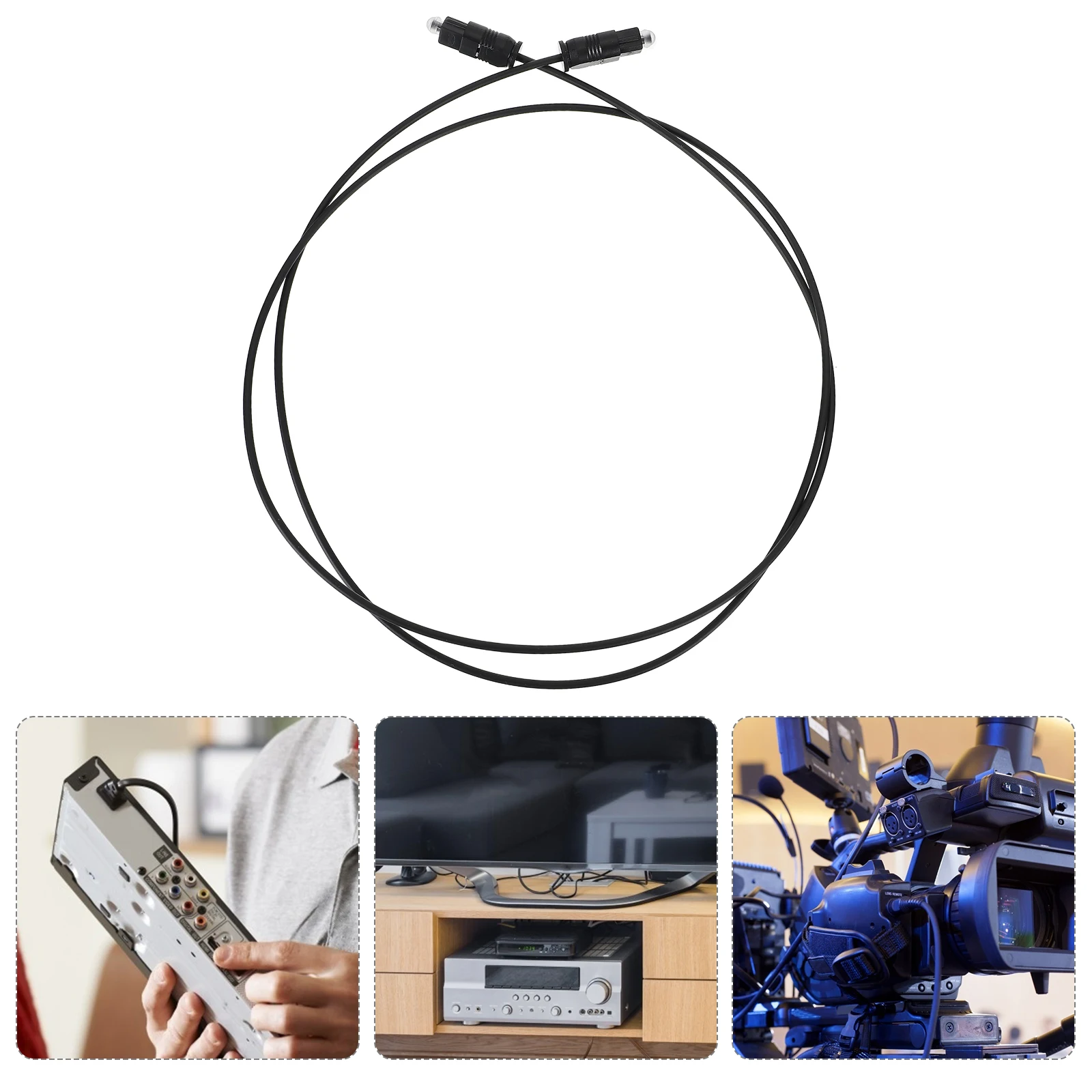 

6 pcs Digital Audio Optical Fiber Cable 1M Od2.2 Male To Male Cord For Amplifier Game Console Sound Bar Durable